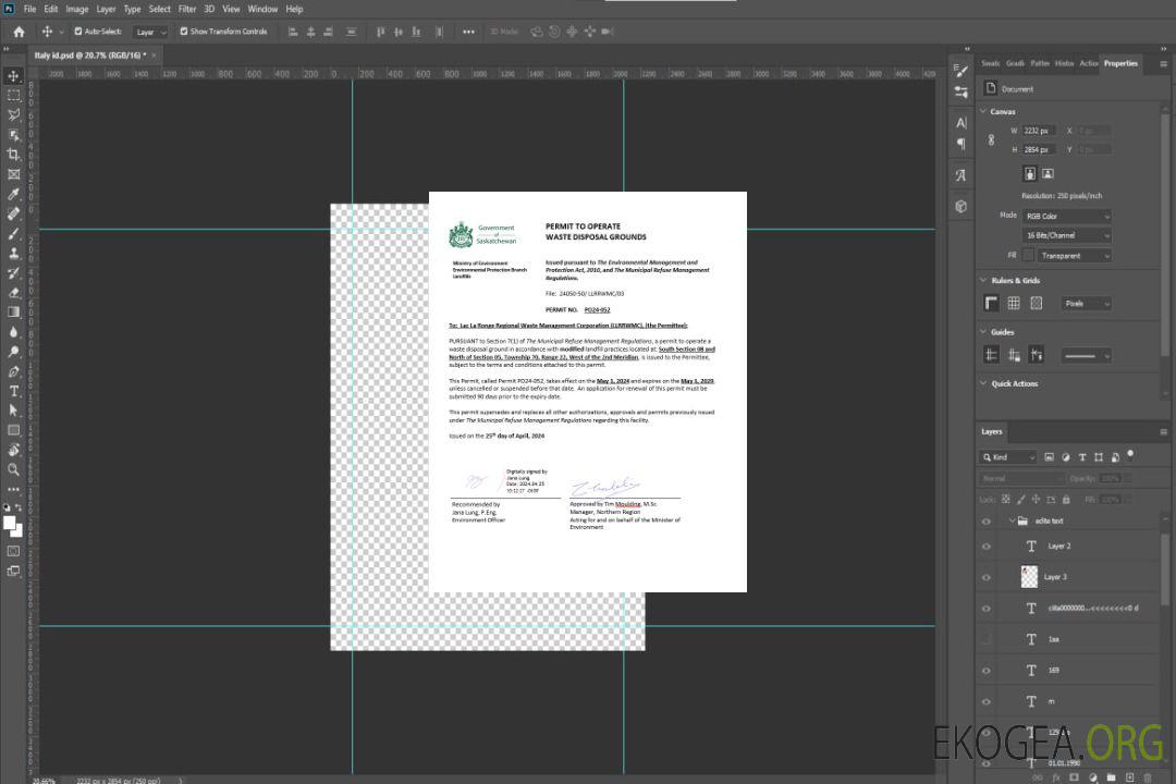 Canada Saskatchewan Permis d'exploitation d'un terrain d'élimination des déchets template Canada Saskatchewan Permis d'exploitation d'un terrain d'élimination des déchets template